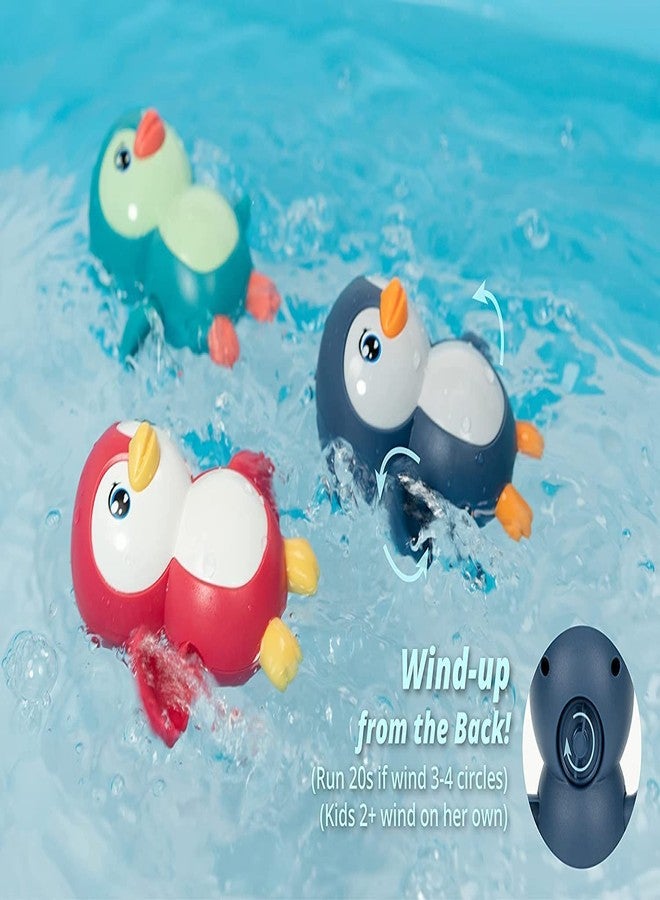TECH LOGO ELECTRONICS Best Bath Toy Penguin Shower Little Wind Up Key Floating Bath Animal Turtle Toys for Kids Toddlers, Child Pool, Swimming Clockwork Baby Bathtub Toy Best Gift Toy - Image 2